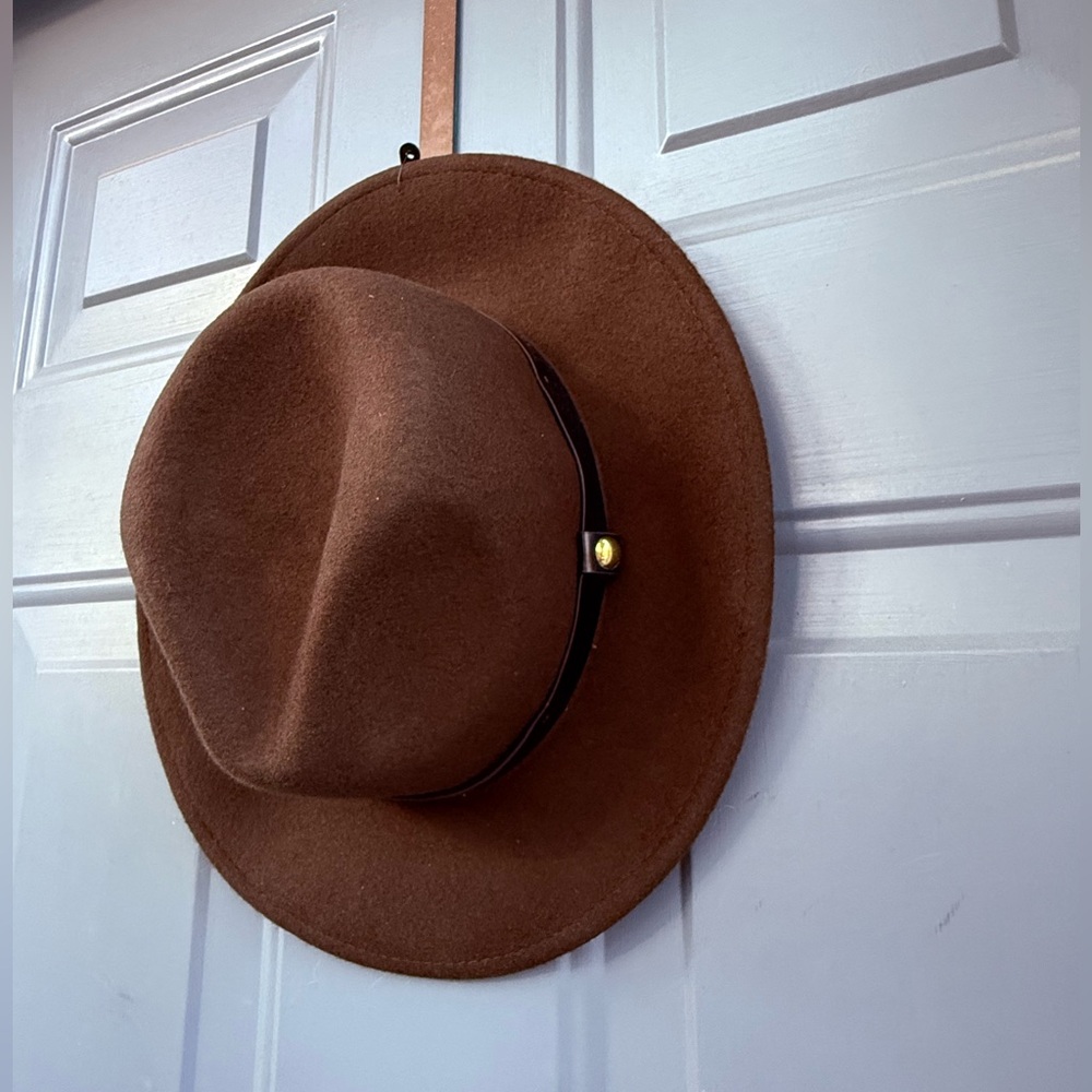 NWT Brown Felt Hat with Black Band